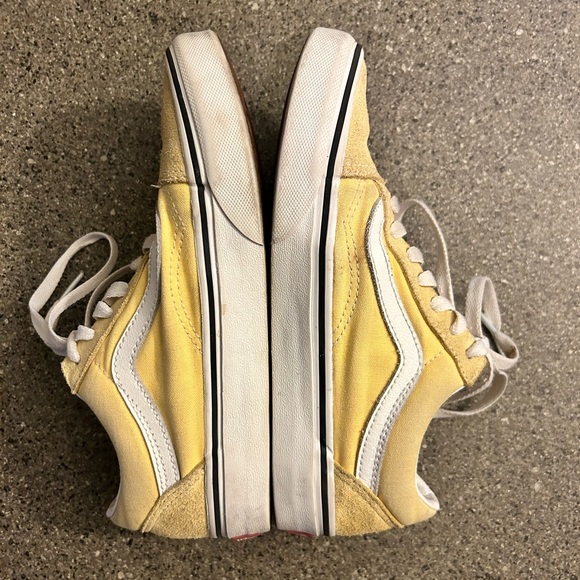 Suede & Canvas yellow old school low top Vans worn, not new - Picture 4 of 8